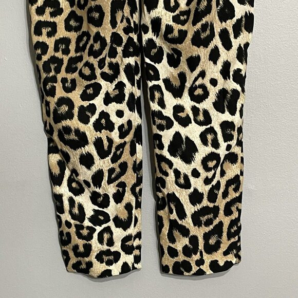 Banana Republic Skinny Pants Women Sz XS Leopard Snake Skin Gothic Goth Elastic - Picture 11 of 12